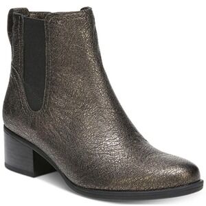New‎ Naturalizer Dallas Chelsea pull-on ankle boot bronze metallic leather 6.5